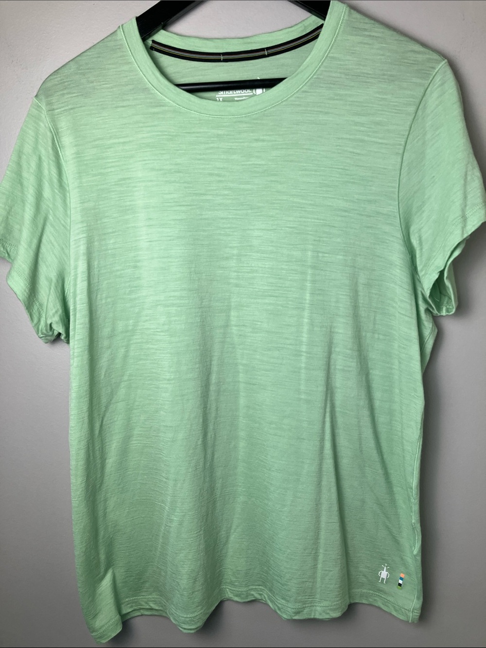 Smartwool Womens Size 1X Mint Green Short Sleeve Crew Neck Tee Shirt